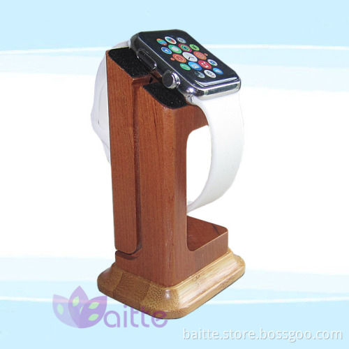 wood material desktop stand holder for iwatch